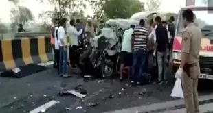 ( two cars collide ) 