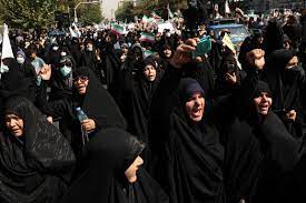 (protesters in Iran)