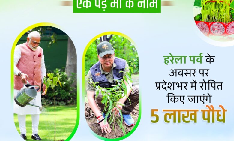 5 लाख पौधे रोपित